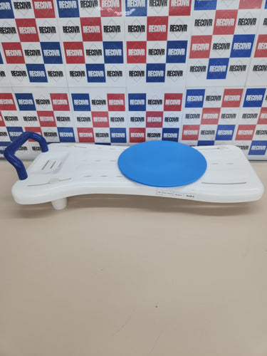 Tabla 360º 100 kg para bañera con asa, Océano, Marca española, Asiento Giratorio, ,De Agarre, Adultos, Baño, Blanco y Azul Mobiclinic